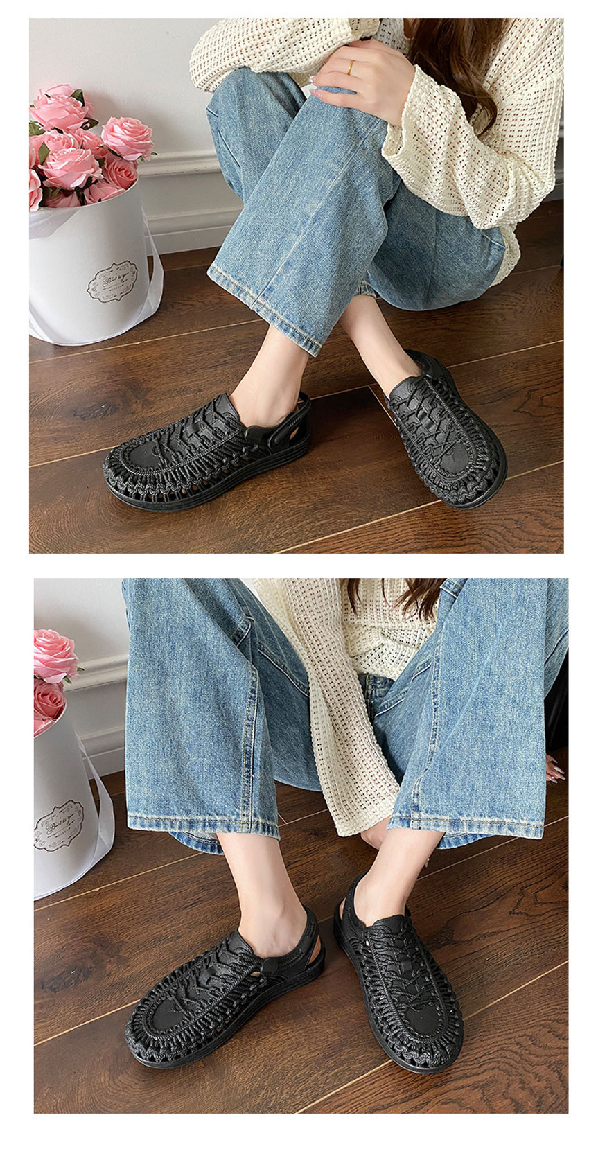 338 여름 여성 젤리 끈 아쿠아 단화 신발